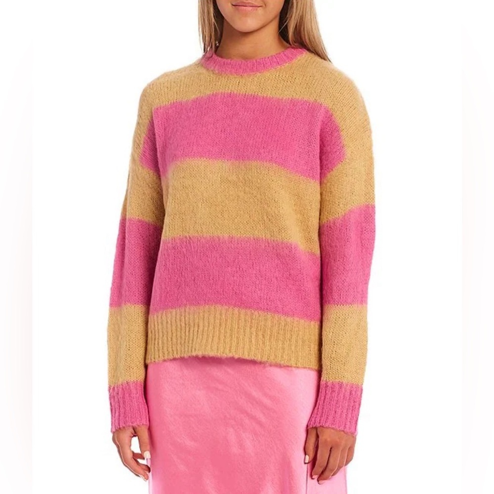 GB Rugby Stripe Crew Neck Sweater